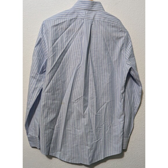 BROOKS BROTHERS LIGHT BLUE "MILANO" COTTON DRESS SHIRT Size M Medium (788) - Picture 2 of 4